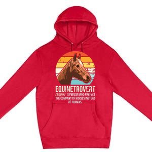 Horse Horse Lover Tee Equestrian Tee Retro Horse Premium Pullover Hoodie