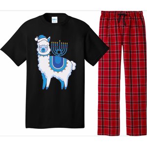 Happy Hanukkah Llamakkah Llama Menorah Alpaca Jewish Holiday  Pajama Set