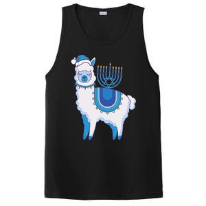 Happy Hanukkah Llamakkah Llama Menorah Alpaca Jewish Holiday  PosiCharge Competitor Tank