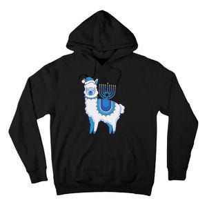 Happy Hanukkah Llamakkah Llama Menorah Alpaca Jewish Holiday  Tall Hoodie