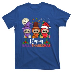 Happy Hallothanksmas Labubu Lover Halloween Fall Christmas Great Gift T-Shirt