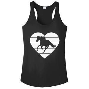 Horse Heart Love Horseback Equestrian Riding Cuten Girl Women Ladies PosiCharge Competitor Racerback Tank