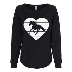 Horse Heart Love Horseback Equestrian Riding Cuten Girl Women Womens California Wash Sweatshirt