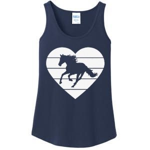 Horse Heart Love Horseback Equestrian Riding Cuten Girl Women Ladies Essential Tank