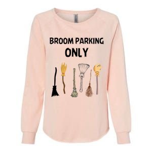 Humorous Halloween Lovers Broom Parking Only Gift Womens California Wash Sweatshirt