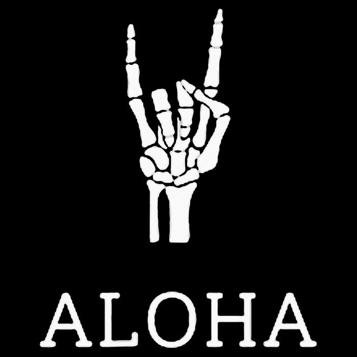 Halloween Hang Loose Skeleton Shaka Aloha – Over Left Breast Flat Bill Trucker Hat