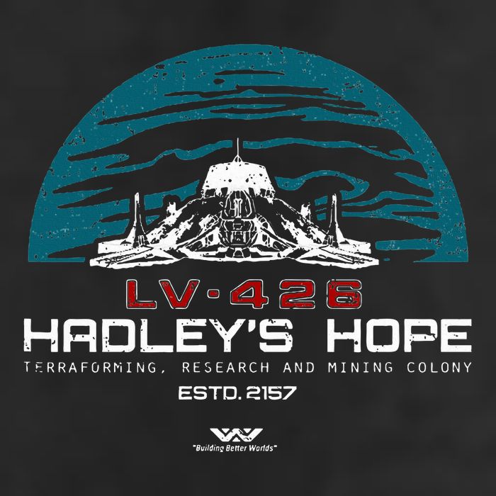 Hadley’S Hope Lv 426 Pre Distessed Aliens 7 Panel Mesh Trucker Snapback Hat