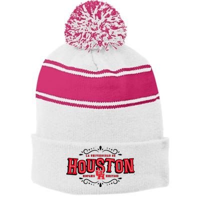 Hispanic Heritage La Universidad De Houston Houston Coogs Stripe Pom Pom Beanie