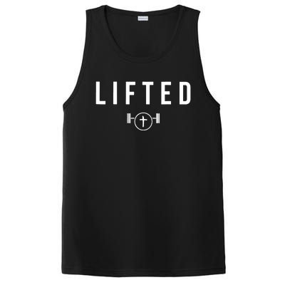 He Has Lifted Design For God Believer Athlete PosiCharge Competitor Tank