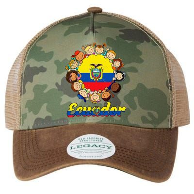 Hispanic Heritage Month Ecuador Flag Gift Legacy Tie Dye Trucker Hat