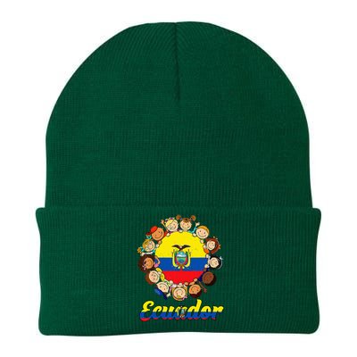 Hispanic Heritage Month Ecuador Flag Gift Knit Cap Winter Beanie