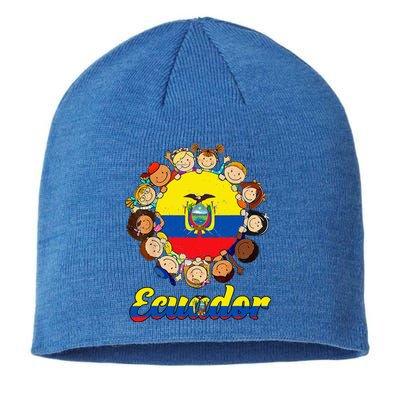 Hispanic Heritage Month Ecuador Flag Gift Sustainable Beanie