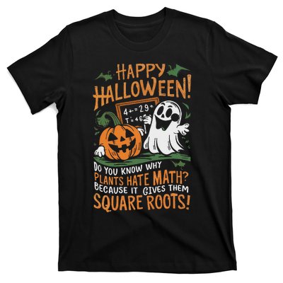 Happy Halloween Math Teacher Scientist Funny Design T-Shirt