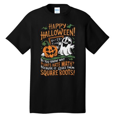 Happy Halloween Math Teacher Scientist Funny Design Tall T-Shirt