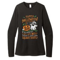 Happy Halloween Math Teacher Scientist Funny Design Womens CVC Long Sleeve Shirt