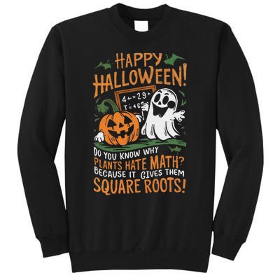 Happy Halloween Math Teacher Scientist Funny Design Tall Sweatshirt