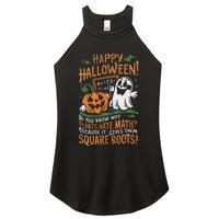 Happy Halloween Math Teacher Scientist Funny Design Women's Perfect Tri Rocker Tank