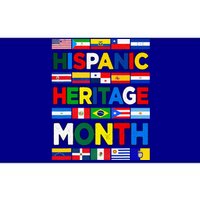 Hispanic Heritage Month Flags All Countries Flag Heart Hands Bumper Sticker