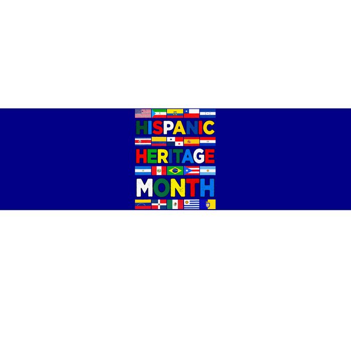 Hispanic Heritage Month Flags All Countries Flag Heart Hands Bumper Sticker