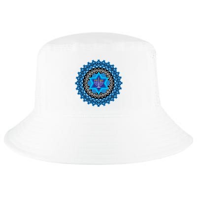 Happy Hanukkah Mandalla Star Of David Menorah Cool Comfort Performance Bucket Hat