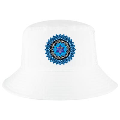 Happy Hanukkah Mandalla Star Of David Menorah Cool Comfort Performance Bucket Hat