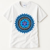 Happy Hanukkah Mandalla Star Of David Menorah Tall T-Shirt