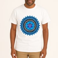 Happy Hanukkah Mandalla Star Of David Menorah Tall T-Shirt