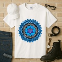 Happy Hanukkah Mandalla Star Of David Menorah Tall T-Shirt