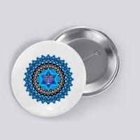 Happy Hanukkah Mandalla Star Of David Menorah Button