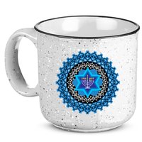 Happy Hanukkah Mandalla Star Of David Menorah 15oz Campfire Ceramic Mug
