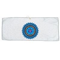 Happy Hanukkah Mandalla Star Of David Menorah Large Microfiber Waffle Golf Towel