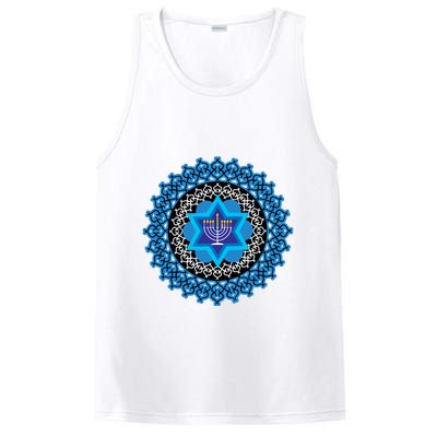 Happy Hanukkah Mandalla Star Of David Menorah PosiCharge Competitor Tank