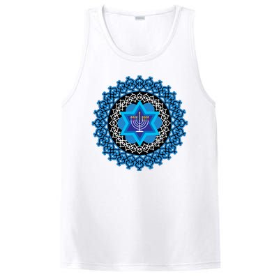 Happy Hanukkah Mandalla Star Of David Menorah PosiCharge Competitor Tank