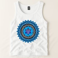 Happy Hanukkah Mandalla Star Of David Menorah Tank Top