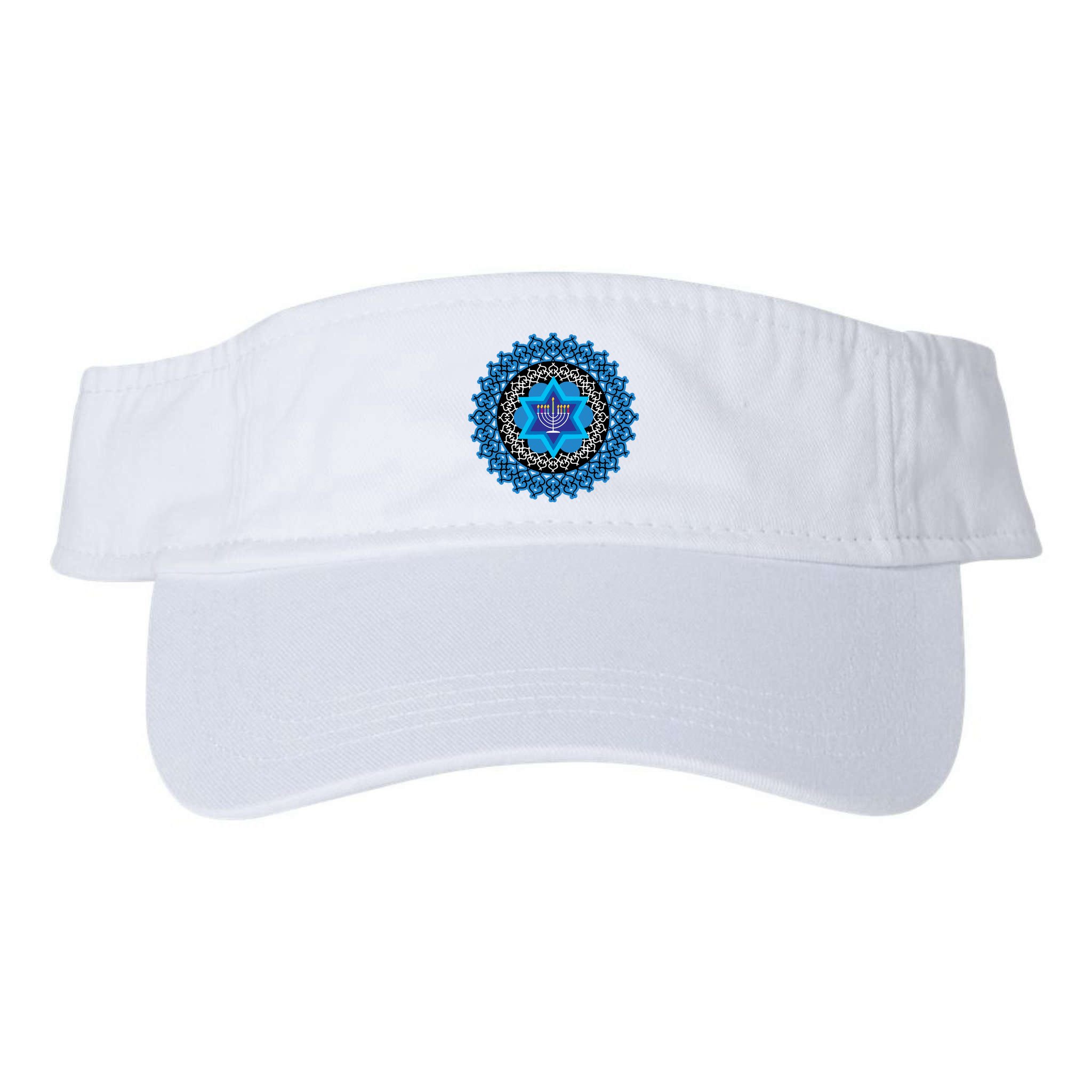 Happy Hanukkah Mandalla Star Of David Menorah Visor