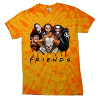 Halloween Horror Movie Characters Jason Es Chucky Freddy Tie-Dye T-Shirt