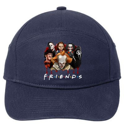 Halloween Horror Movie Characters Jason Es Chucky Freddy 7-Panel Snapback Hat