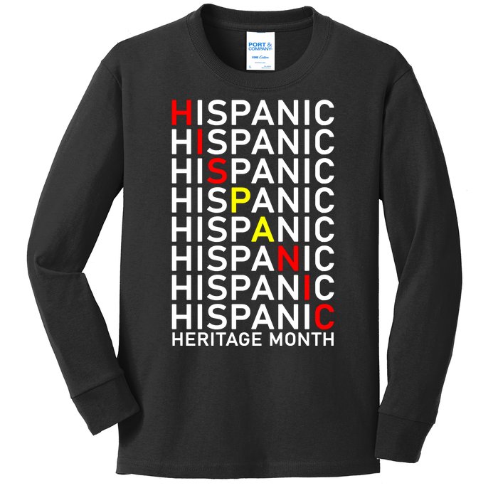 Hispanic Heritage Month Kids Long Sleeve Shirt