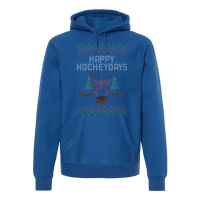 Happy Hockeydays Merry Christmas Xmas Day December 25 Hockey Gift Premium Hoodie