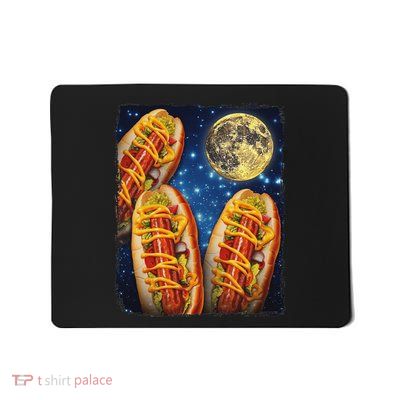 Hotdogs Howling Moon Hot Dogs Moon Mousepad