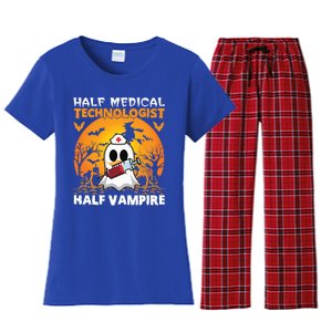 Halloween Half Medical Technologist Half Vampire Ghost Nurse Gift Women's Flannel Pajama Set