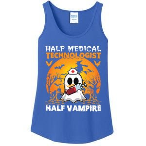 Halloween Half Medical Technologist Half Vampire Ghost Nurse Gift Ladies Essential Tank