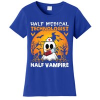 Halloween Half Medical Technologist Half Vampire Ghost Nurse Gift Women's T-Shirt