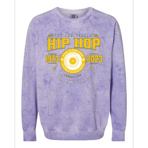 Hip Hop Music 50th Anniversary Musician Birthday Born Day Colorblast Crewneck Sweatshirt