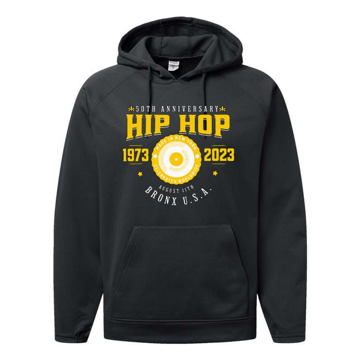 Hip Hop Music 50th Anniversary Musician Birthday Born Day Performance Fleece Hoodie