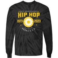 Hip Hop Music 50th Anniversary Musician Birthday Born Day Tie-Dye Long Sleeve Shirt