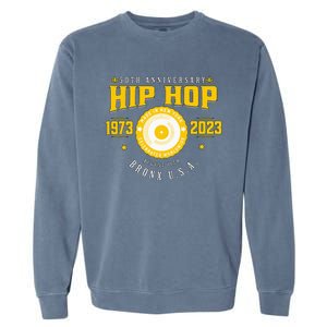 Hip Hop Music 50th Anniversary Musician Birthday Born Day Garment-Dyed Sweatshirt