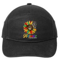 Hispanic Heritage Month Sunflowers Flags 7-Panel Snapback Hat