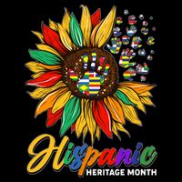 Hispanic Heritage Month Sunflowers Flags Ladies Essential Flowy Tank