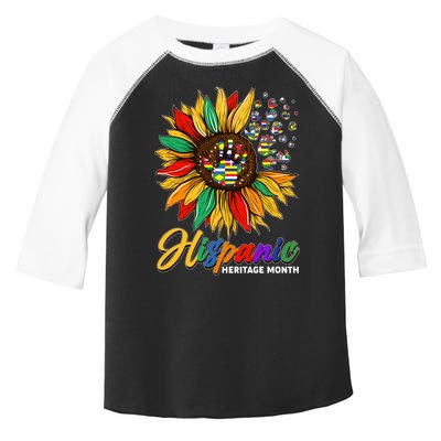Hispanic Heritage Month Sunflowers Flags Toddler Fine Jersey T-Shirt